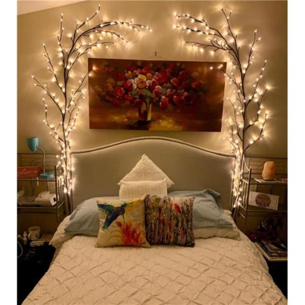 144 LED Willow Vine Lights for Living Room Wall Decor Indoor Fairy Christmas Tre